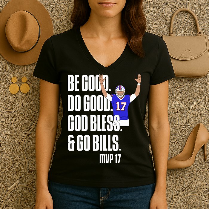 Josh Be Good Do Good God Bless Go B.I.L.L.S Mvp 17 Josh Mvp Women's V-Neck T-Shirt