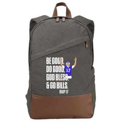 Josh Be Good Do Good God Bless Go B.I.L.L.S Mvp 17 Josh Mvp Cotton Canvas Backpack