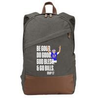Josh Be Good Do Good God Bless Go B.I.L.L.S Mvp 17 Josh Mvp Cotton Canvas Backpack