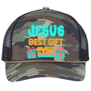 Jesus Best Gift Ever Christmas Retro Rope Trucker Hat Cap