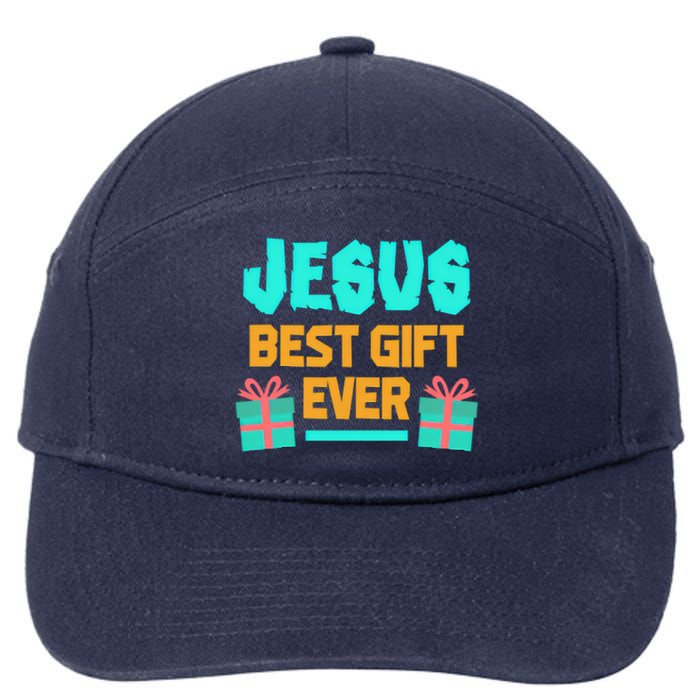 Jesus Best Gift Ever Christmas 7-Panel Snapback Hat