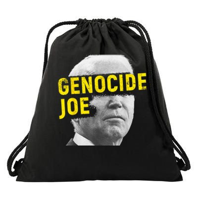 Joe Biden Genocide Anti Biden Funny Conservative Political Drawstring Bag