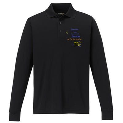 Just Breathe Gift Performance Long Sleeve Polo