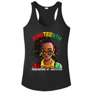 Juneteenth Black Girl Women Locd Remebering My Ancestors Ladies PosiCharge Competitor Racerback Tank