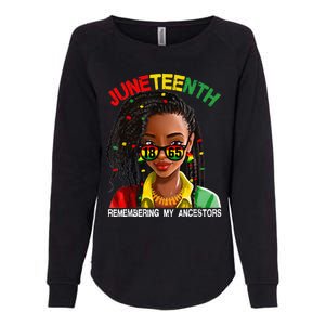 Juneteenth Black Girl Women Locd Remebering My Ancestors Womens California Wash Sweatshirt