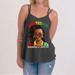 Juneteenth Black Girl Women Locd Remebering My Ancestors Women's Strappy Tank