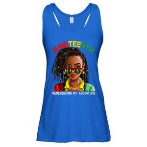 Juneteenth Black Girl Women Locd Remebering My Ancestors Ladies Essential Flowy Tank