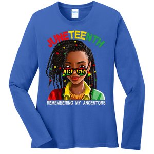 Juneteenth Black Girl Women Locd Remebering My Ancestors Ladies Long Sleeve Shirt