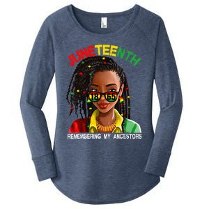 Juneteenth Black Girl Women Locd Remebering My Ancestors Women's Perfect Tri Tunic Long Sleeve Shirt