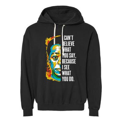 James Baldwin Graffiti Art Juneteenth Black History Month Garment-Dyed Fleece Hoodie