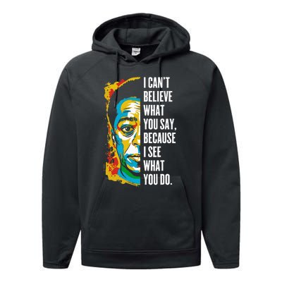 James Baldwin Graffiti Art Juneteenth Black History Month Performance Fleece Hoodie