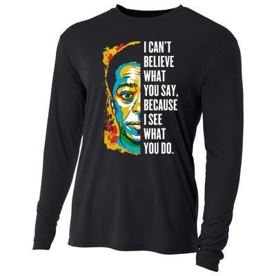 James Baldwin Graffiti Art Juneteenth Black History Month Cooling Performance Long Sleeve Crew