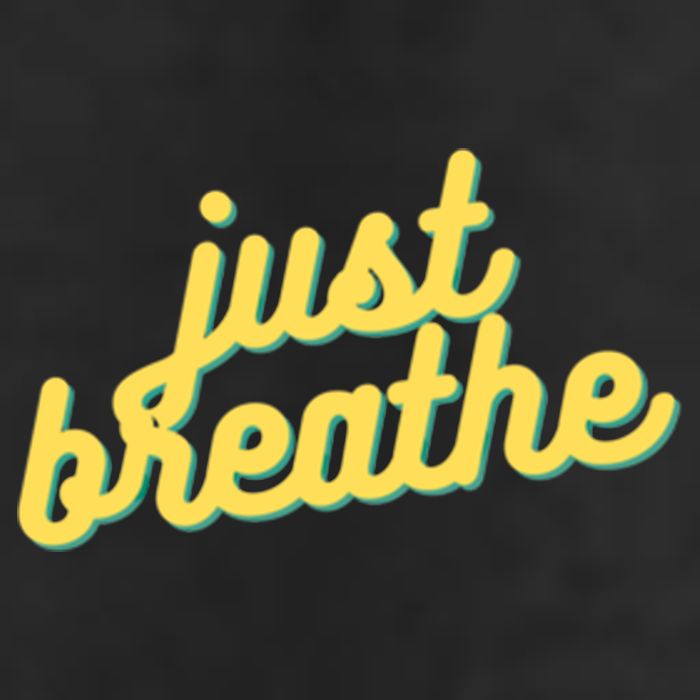 Just Breathe Gift 7 Panel Mesh Trucker Snapback Hat