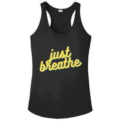 Just Breathe Gift Ladies PosiCharge Competitor Racerback Tank