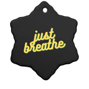 Just Breathe Gift Ceramic Star Ornament