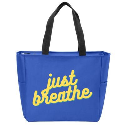 Just Breathe Gift Zip Tote Bag