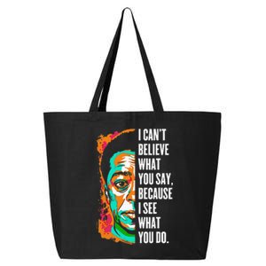 James Baldwin Graffiti Art Juneteenth Black History Month 25L Jumbo Tote