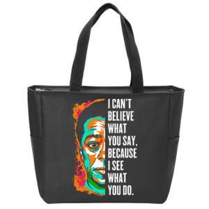 James Baldwin Graffiti Art Juneteenth Black History Month Zip Tote Bag