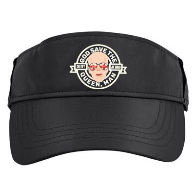 Joe Biden God Save The Queen Man President Dummy Adult Drive Performance Visor