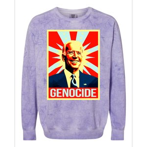 Joe Biden Genocide Anti Biden Funny Conservative Political Colorblast Crewneck Sweatshirt