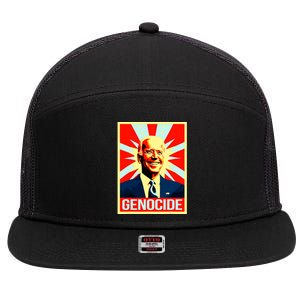 Joe Biden Genocide Anti Biden Funny Conservative Political 7 Panel Mesh Trucker Snapback Hat