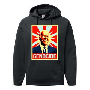 Joe Biden Genocide Anti Biden Funny Conservative Political Performance Fleece Hoodie