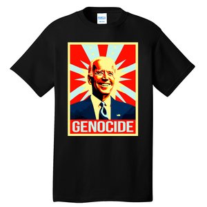 Joe Biden Genocide Anti Biden Funny Conservative Political Tall T-Shirt