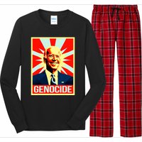 Joe Biden Genocide Anti Biden Funny Conservative Political Long Sleeve Pajama Set