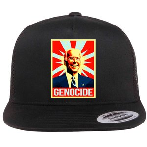 Joe Biden Genocide Anti Biden Funny Conservative Political Flat Bill Trucker Hat