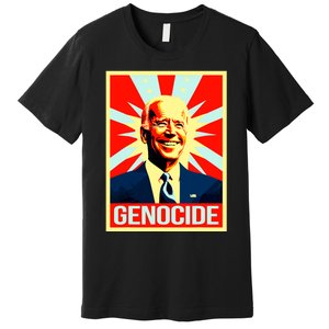 Joe Biden Genocide Anti Biden Funny Conservative Political Premium T-Shirt