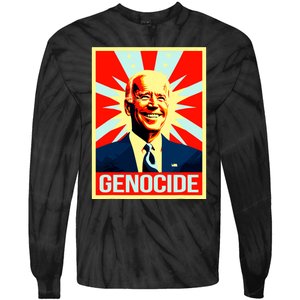 Joe Biden Genocide Anti Biden Funny Conservative Political Tie-Dye Long Sleeve Shirt