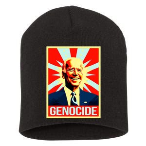 Joe Biden Genocide Anti Biden Funny Conservative Political Short Acrylic Beanie