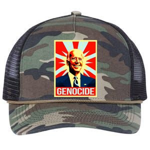 Joe Biden Genocide Anti Biden Funny Conservative Political Retro Rope Trucker Hat Cap