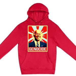 Joe Biden Genocide Anti Biden Funny Conservative Political Premium Pullover Hoodie