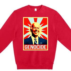 Joe Biden Genocide Anti Biden Funny Conservative Political Premium Crewneck Sweatshirt