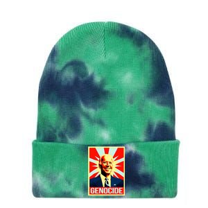 Joe Biden Genocide Anti Biden Funny Conservative Political Tie Dye 12in Knit Beanie