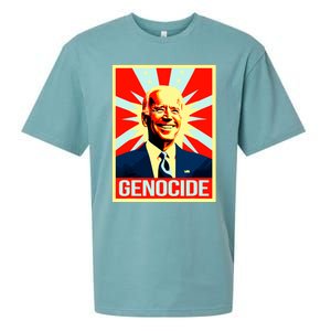 Joe Biden Genocide Anti Biden Funny Conservative Political Sueded Cloud Jersey T-Shirt