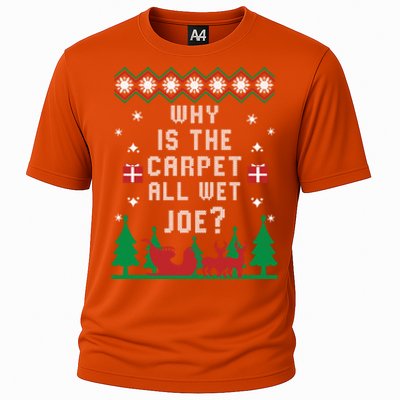 Joe Biden Gift Why Is The Carpet All Wet Joe Ugly Christmas Meaningful Gift Cooling Performance Crew T-Shirt