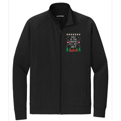 Joe Biden Gift Why Is The Carpet All Wet Joe Ugly Christmas Meaningful Gift Stretch Full-Zip Cadet Jacket