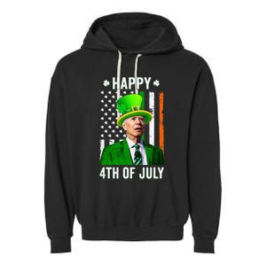 Joe Biden Happy 4th Of July Confused St Patricks Day Garment-Dyed Fleece Hoodie