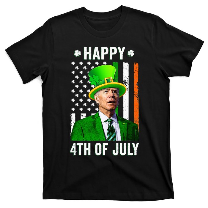 Joe Biden Happy 4th Of July Confused St Patricks Day T-Shirt