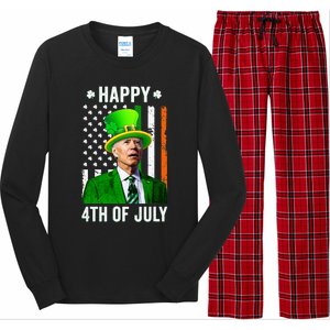 Joe Biden Happy 4th Of July Confused St Patricks Day Long Sleeve Pajama Set