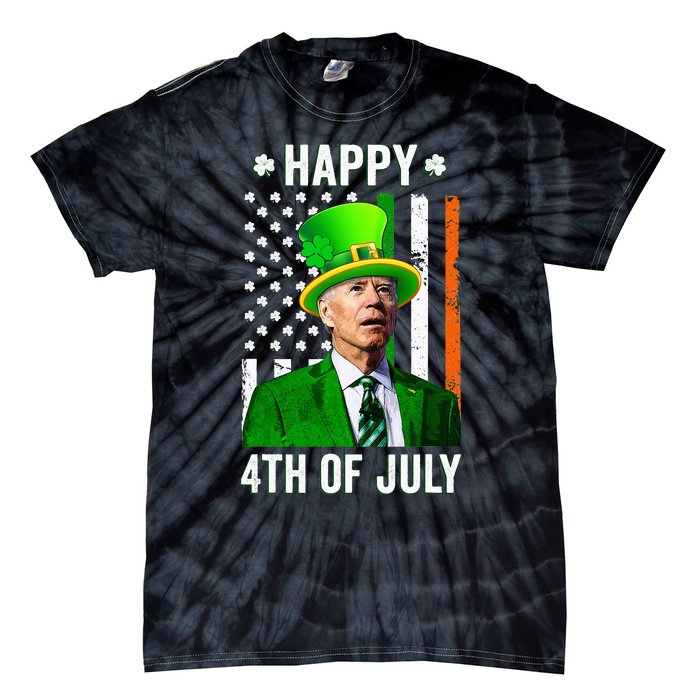 Joe Biden Happy 4th Of July Confused St Patricks Day Tie-Dye T-Shirt