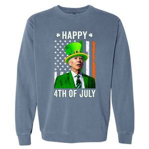 Joe Biden Happy 4th Of July Confused St Patricks Day Garment-Dyed Sweatshirt