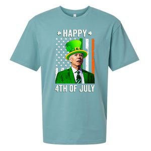 Joe Biden Happy 4th Of July Confused St Patricks Day Sueded Cloud Jersey T-Shirt