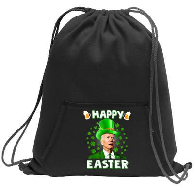 Joe Biden Happy Easter Confused Funny St Patrick's Day Sweatshirt Cinch Pack Bag