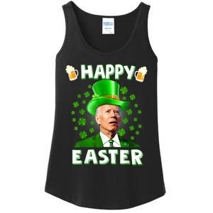 Joe Biden Happy Easter Confused Funny St Patrick's Day Ladies Essential Tank