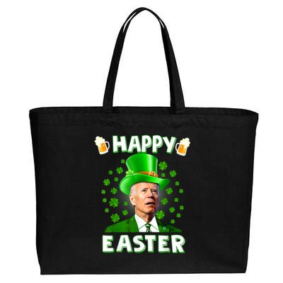 Joe Biden Happy Easter Confused Funny St Patrick's Day Cotton Canvas Jumbo Tote