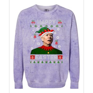 Joe Biden Happy Easter Ugly Christmas Sweater For Women Sweatshirt Colorblast Crewneck Sweatshirt