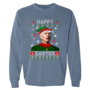 Joe Biden Happy Easter Ugly Christmas Sweater For Women Sweatshirt Garment-Dyed Sweatshirt